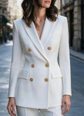 2026 European And American Cross-border Temperament Double-breasted Suit Jacket Women's Spring And Autumn Fashion Commuter Slim-fit Slimming Small Suit