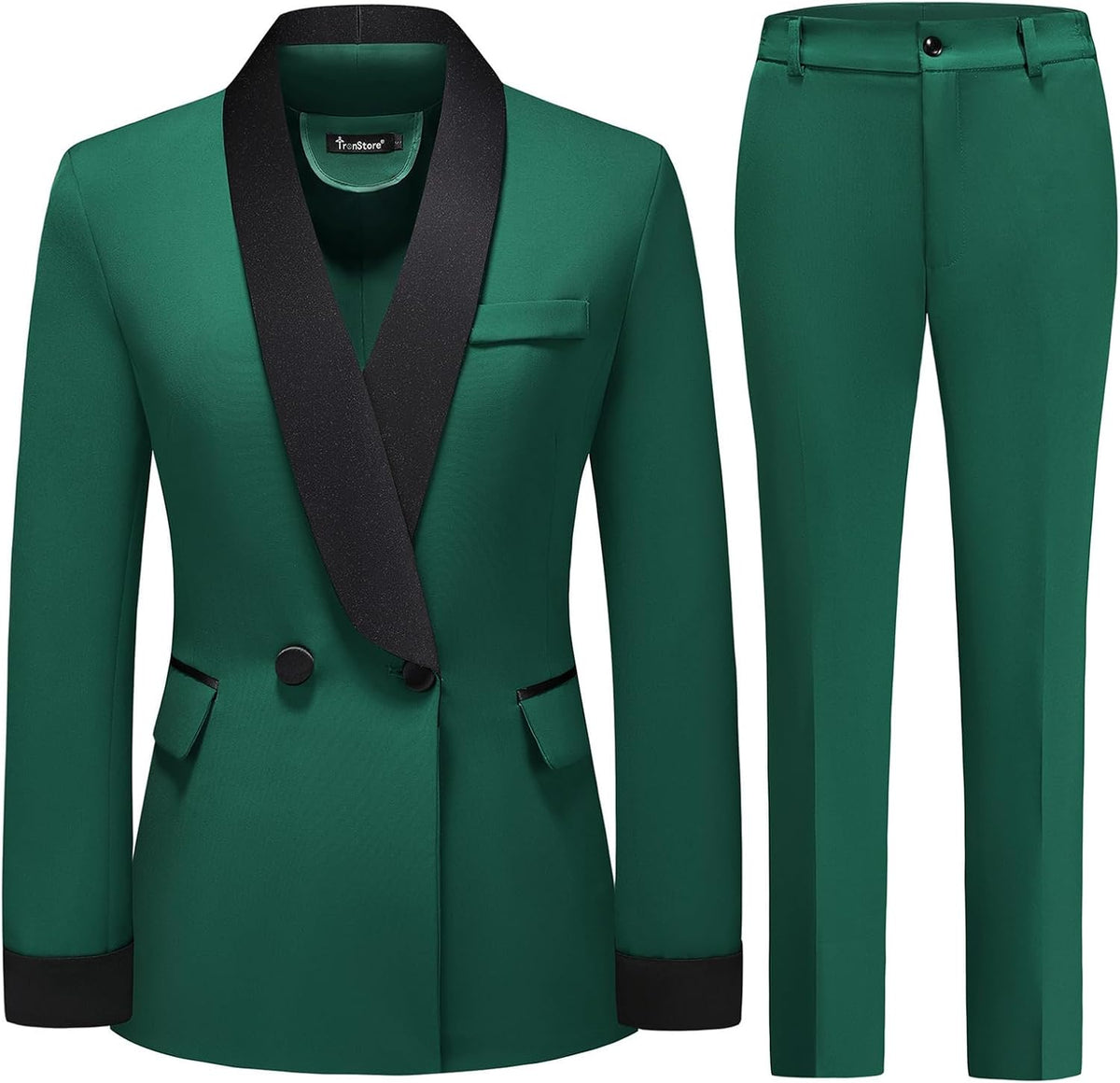 Women's Pants Suit 2 Piece Set Smil Fit Jacket Shawl Sollar Blazer Dress for Women