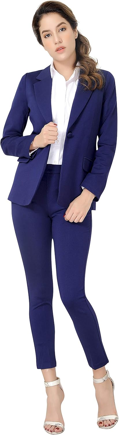 Marycrafts Women’s Two Piece Suits – Business Blazer Pant Suit Set, Professional Work Outfit for Office