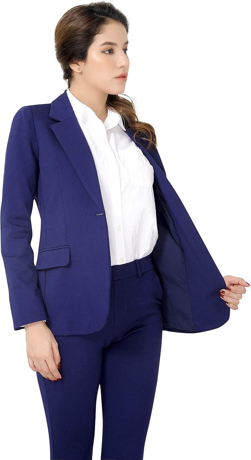 Marycrafts Women’s Two Piece Suits – Business Blazer Pant Suit Set, Professional Work Outfit for Office