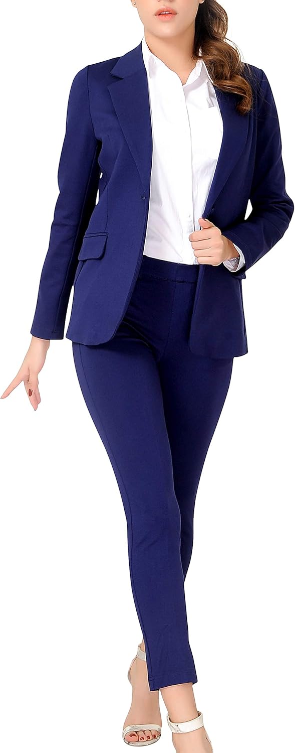 Marycrafts Women’s Two Piece Suits – Business Blazer Pant Suit Set, Professional Work Outfit for Office