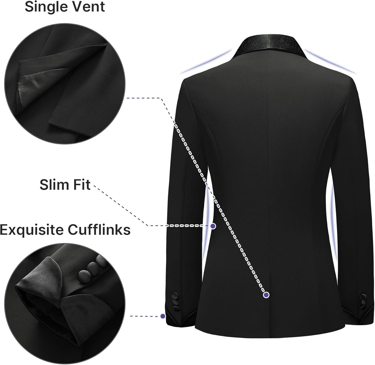 Women's Pants Suit 2 Piece Set Smil Fit Jacket Shawl Sollar Blazer Dress for Women