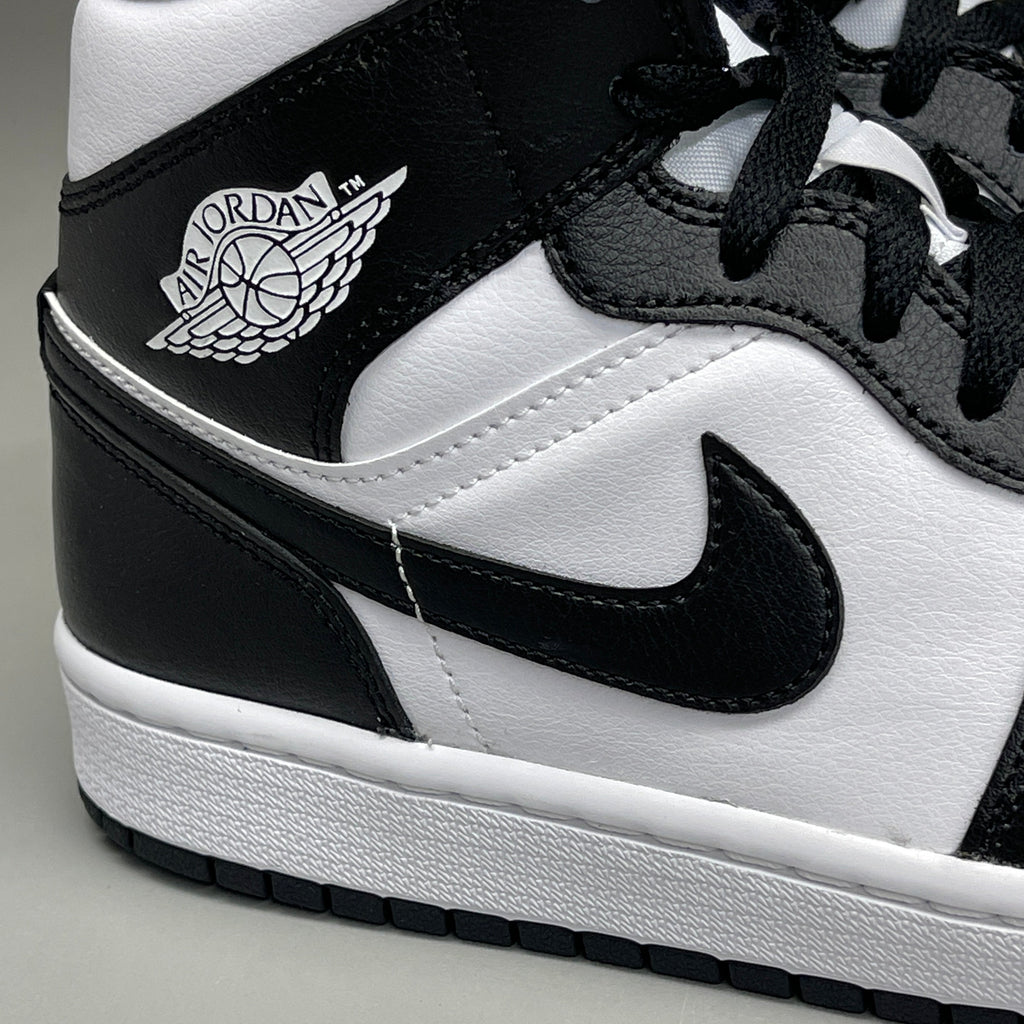 NIKE AIR JORDAN 1 Mid Panda Shoe Women's Sz 7 Black / White DV0991-101 (New)