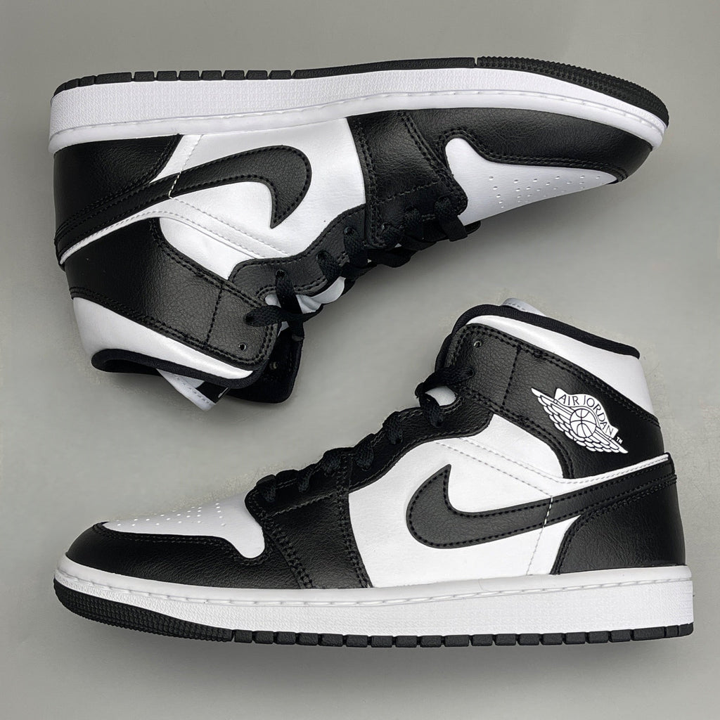 NIKE AIR JORDAN 1 Mid Panda Shoe Women's Sz 7 Black / White DV0991-101 (New)