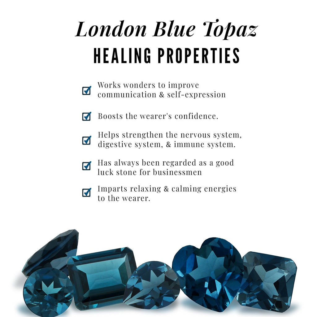 Oval Cut London Blue Topaz Infinity jewelry Set with Diamonds