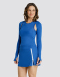 JORJA LONG SLEEVE SHRUG - MONACO BLUE
