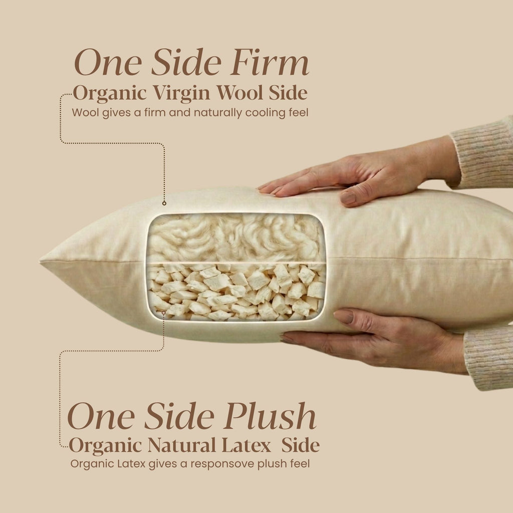The Organic Snooze Pillow Dual Sided Firm or Plush