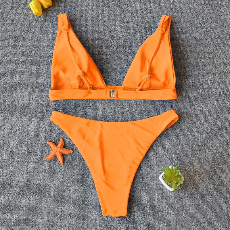 Women Charming Bikini Swimsuit Women Push Up Swimwear Two Piece Bikini Set Solid Color Bathing Suit Swim Suit Female Women Two Piece Bikini Swimsuit Halter Twist Front Bathing Suit Swimwear